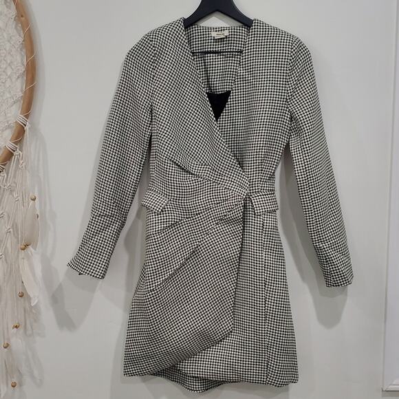 NWOT Jason Wu Houndstooth Wrap Dress - Picture 2 of 9